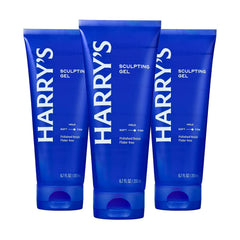 Harry's Hair Gel bottle front shows firm hold for all-day style.