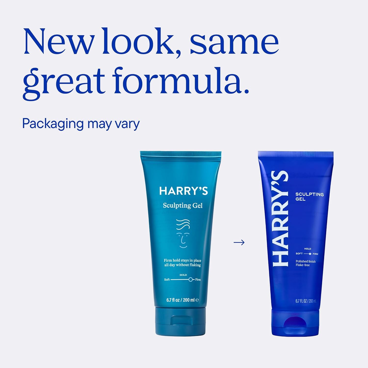 Harry's Hair Gel firm hold demonstration for lasting control.