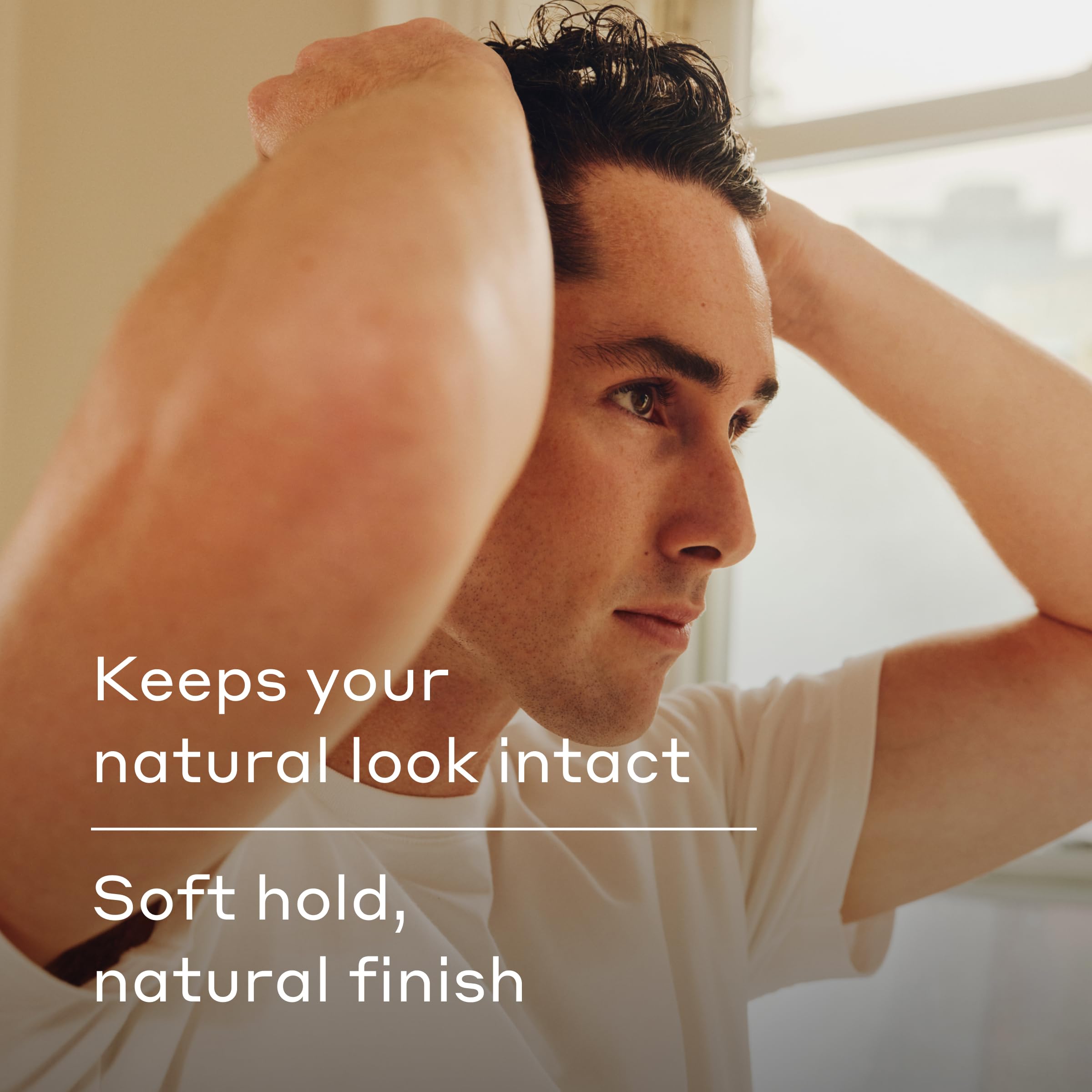 Harry's Hair Taming Cream on thick hair showing natural finish