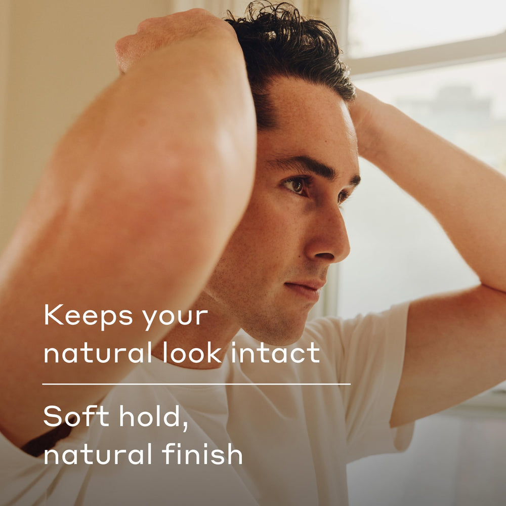 Harry's Hair Taming Cream on thick hair showing natural finish