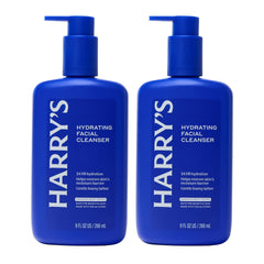 Harry's limpiador facial hidratante, botella vista superior; ayuda a limpiar sin resecar la piel.