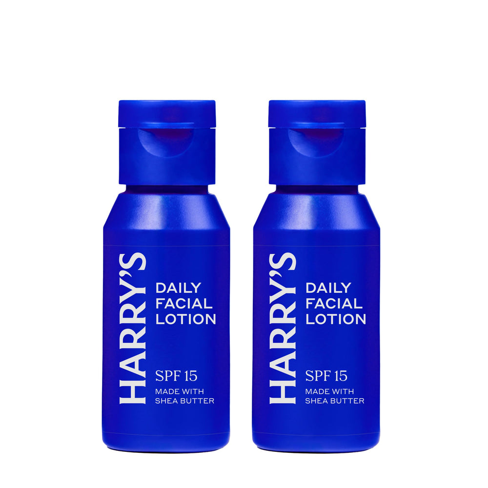 Harry's loción facial con SPF en par de frascos, 50 ml, ideal para viaje