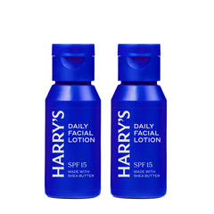 Harry's loción facial con SPF en par de frascos, 50 ml, ideal para viaje