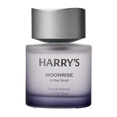 Harry's Moonrise bottle glowing amber musk for everyday confidence.