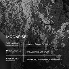 Moonrise saffron flower close-up highlights the opening note's warmth.