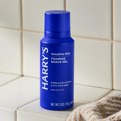 Harry's foaming shave gel creates rich lather for a protective shave