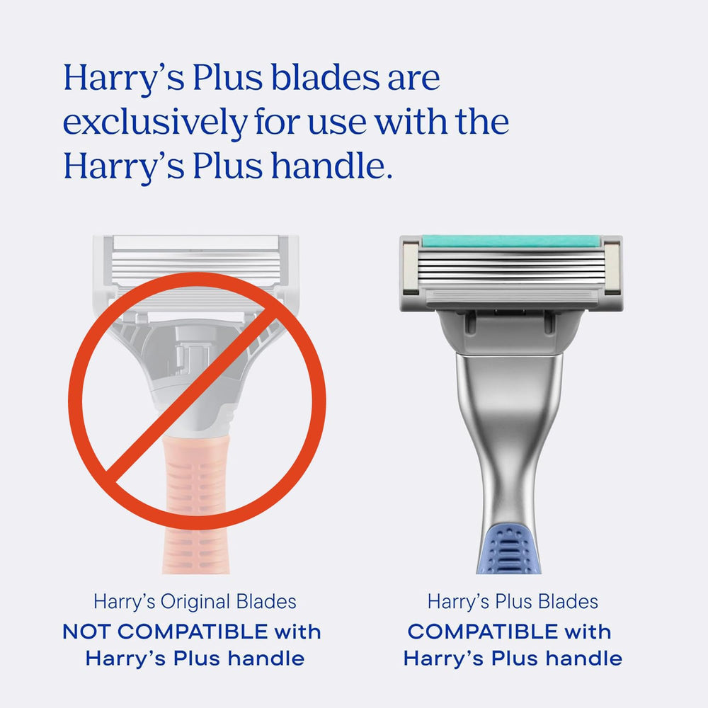 Harry's Plus razor blade cartridge with five blades for a smooth shave