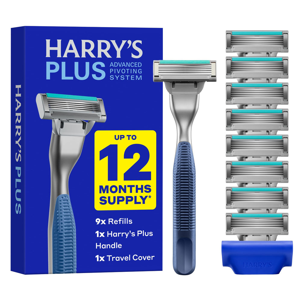 Harry's Plus Tide metal handle with a weighted grip