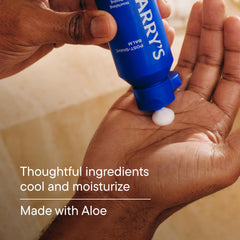 Harry's balm fast-drying texture keeps skin comfortable without shine