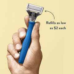 Harry's razor flex hinge enables seamless contour shaving around jawlines.