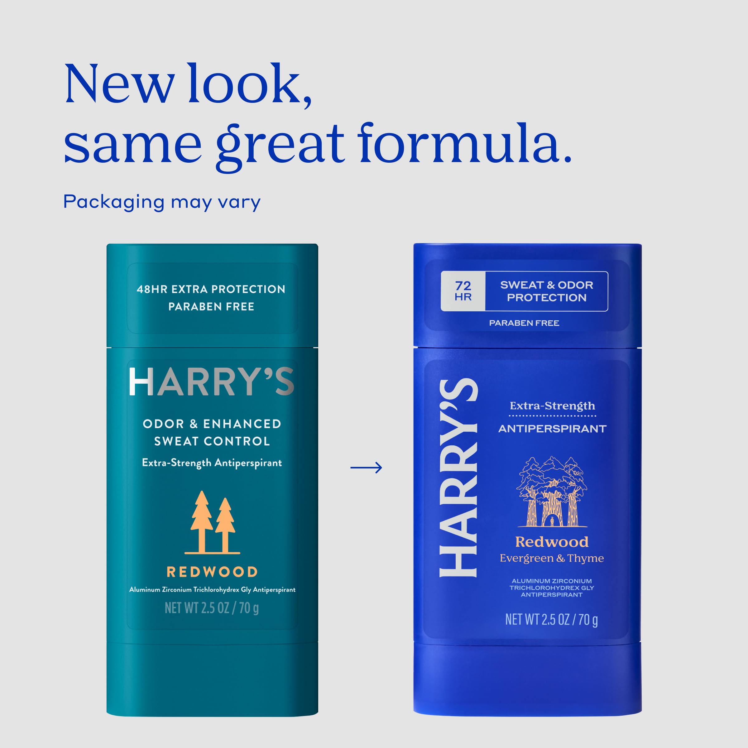 Harry's Redwood barra desodorante: textura blanca que se desliza y se seca rápido.