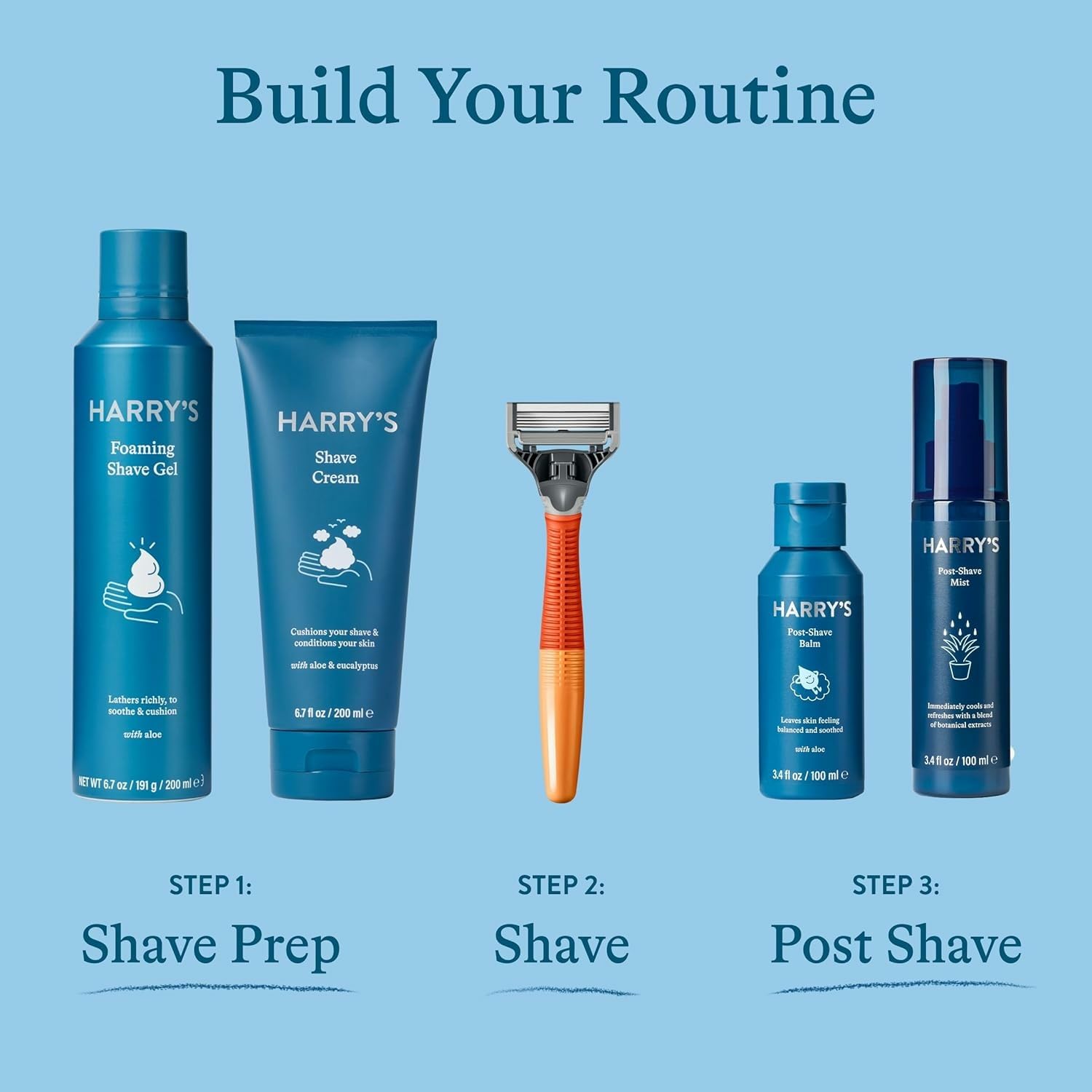 Harry's Shaving Cream Eucalyptus 2-pack product shot illustrates clean, modern grooming aesthetic.