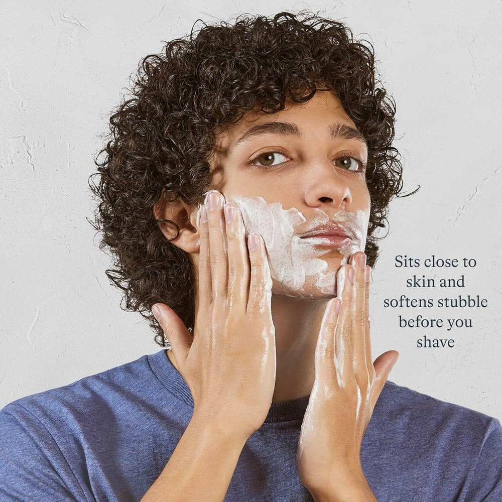 Harry's Shaving Cream Eucalyptus 2-pack packaging view captures product in a ready-to-use setup.
