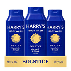 Harry's Solstice body wash bottle front for a refreshing morning cleanse.
