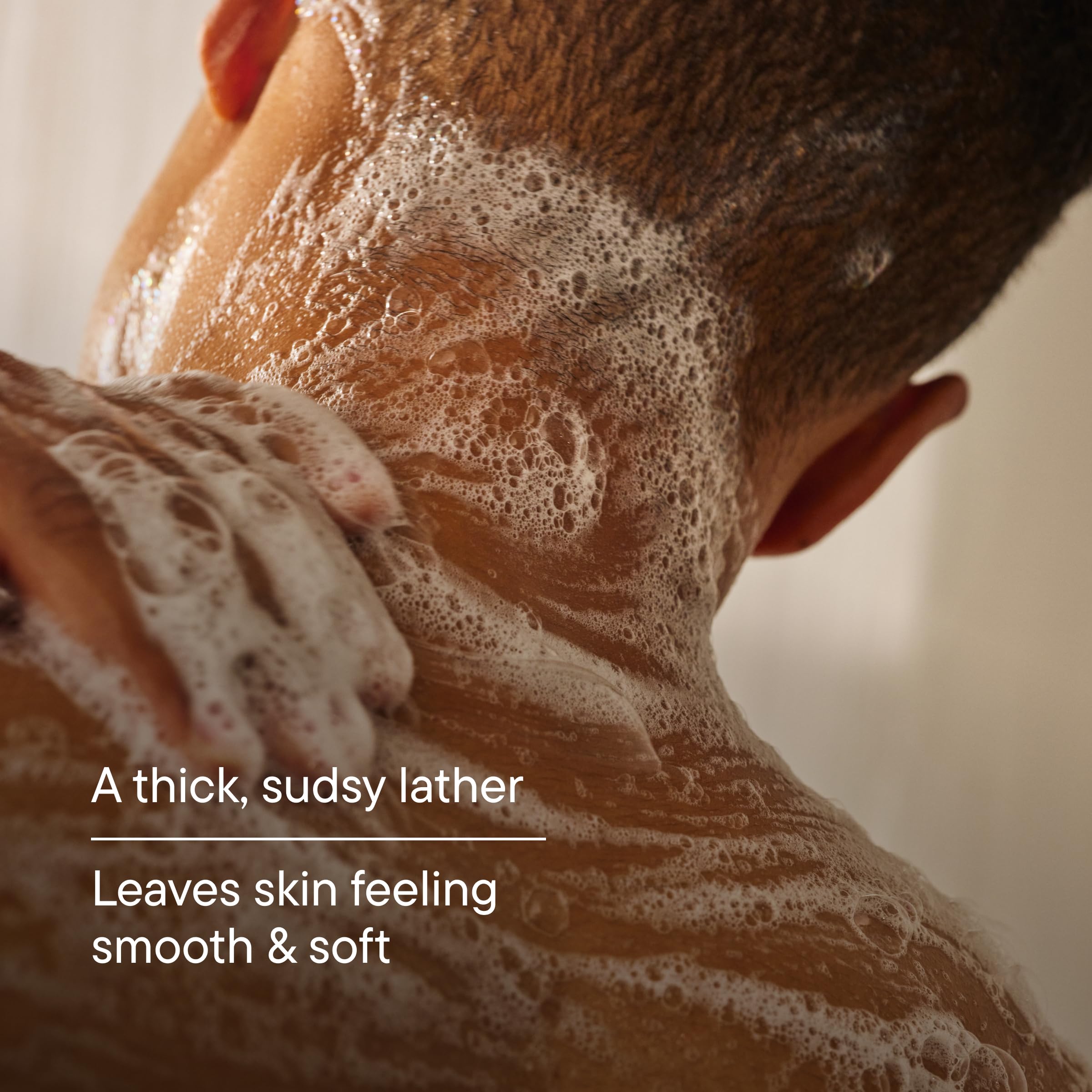 Harry's Solstice rich lather close-up highlighting deep cleansing.