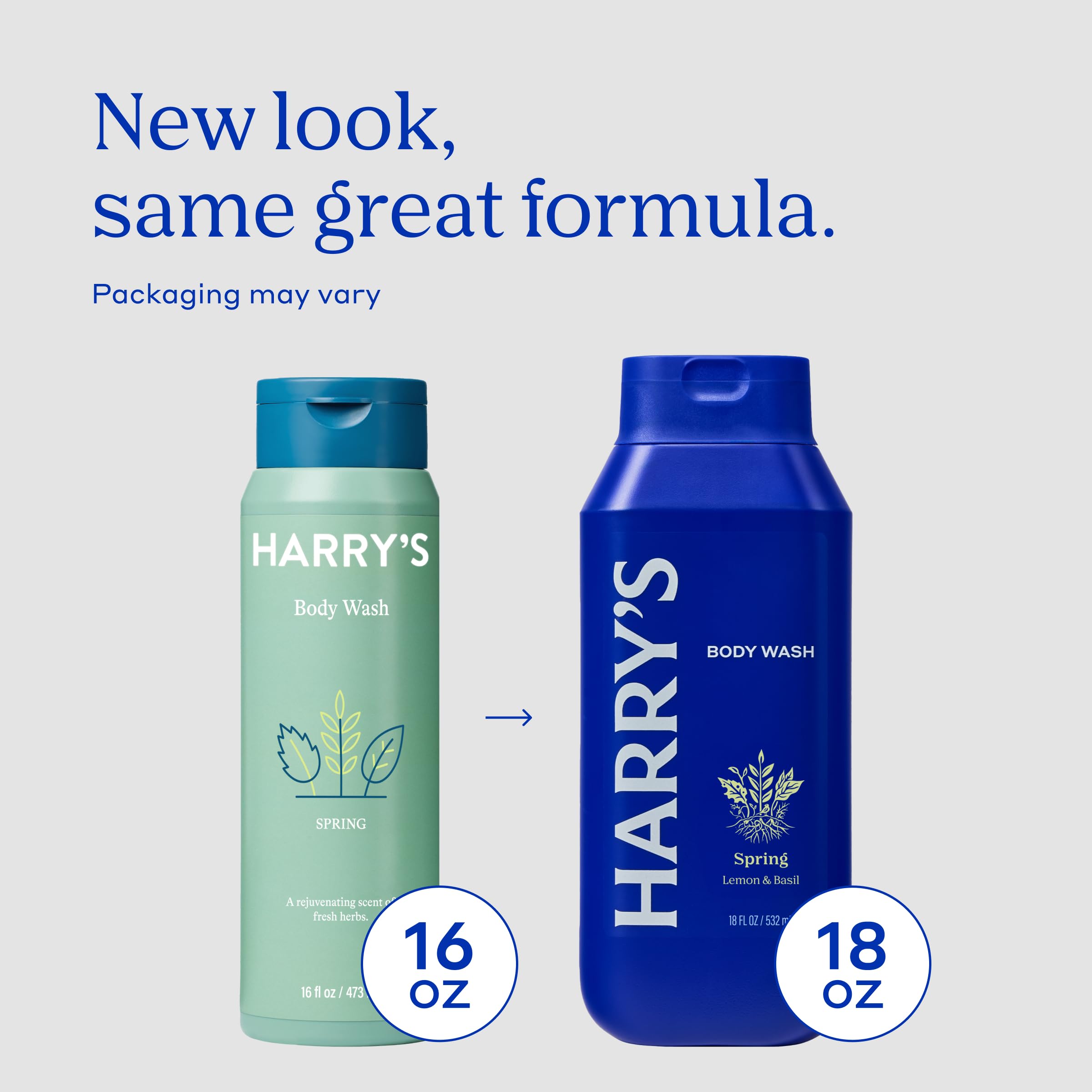 Harry's Spring Body Wash 3-pack shelf-appearance highlights clean, modern packaging.