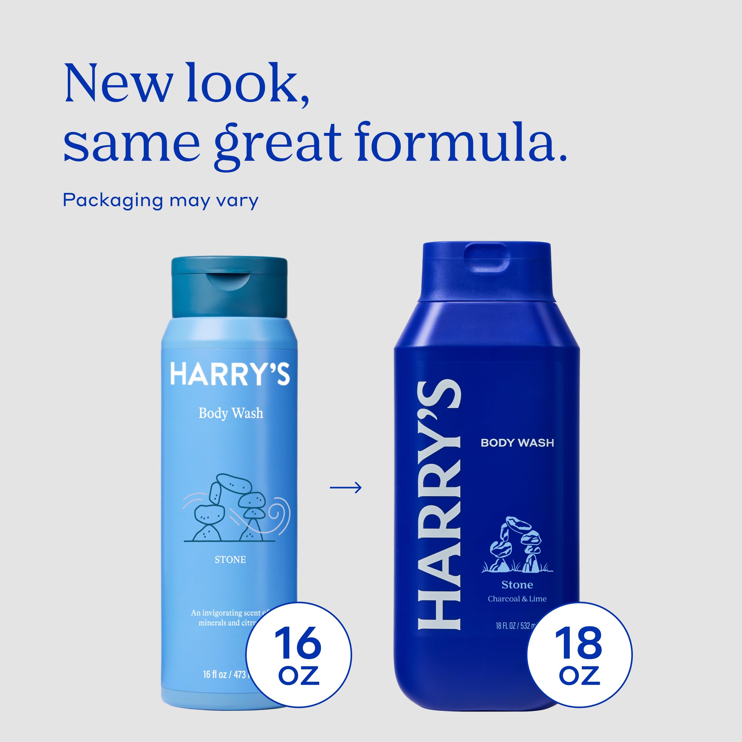Gift-set display of Harry's Stone body wash ideal for gifting
