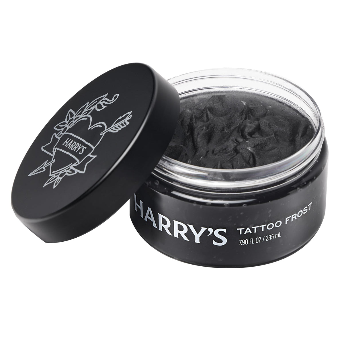 Harry's Tattoo Frost bottle-application shows quick hydration without greasiness.