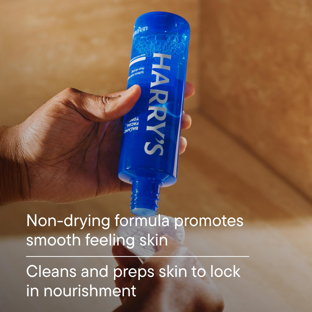 Harry's Tónico efecto refrescante, ideal para despertar la piel por las mañanas.