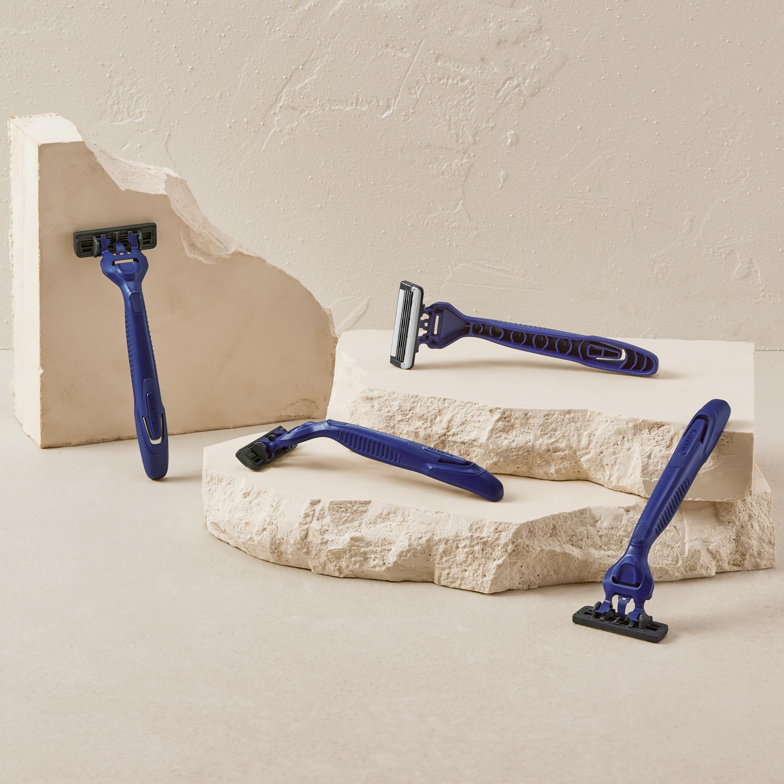Harry's travel-friendly razors for on-the-go grooming sessions.