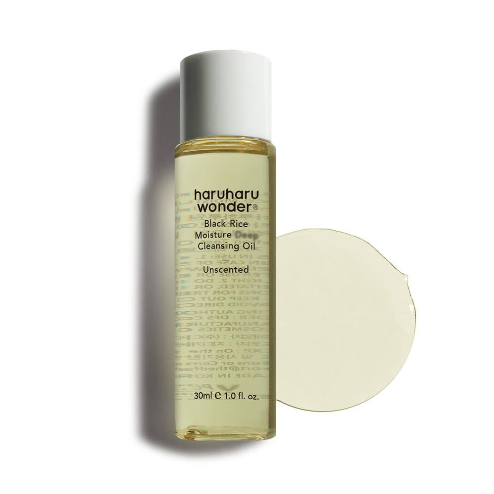 HARUHARU Wonder Aceite Desmaquillante Arroz Negro, envase de viaje, elimina maquillaje de ojos y rostro.