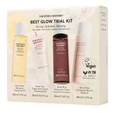 HARUHARU Wonder Best Glow Trial Kit packaging, ideal for testing the full routine at home or on the go.