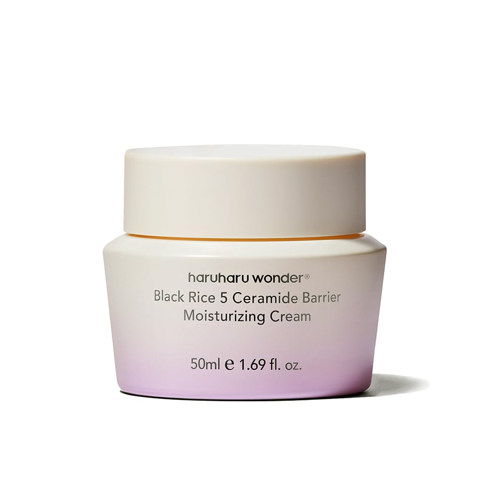 HARUHARU Wonder Black Rice 5 Ceramide Cream packaging highlighting daily barrier support.