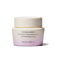 HARUHARU Wonder Black Rice 5 Ceramide Cream packaging highlighting daily barrier support.