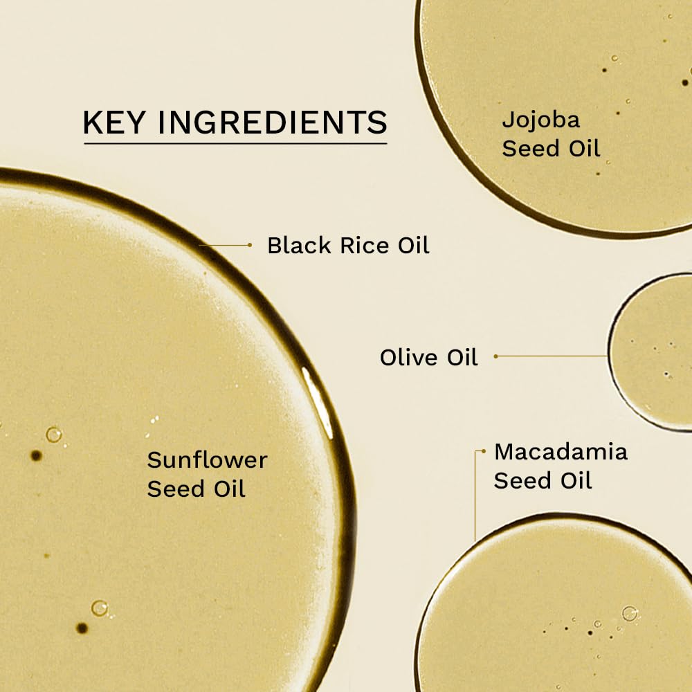 HARUHARU Arroz Negro Hidratante Aceite Limpiador, ayuda a poros equilibrados tras la limpieza.