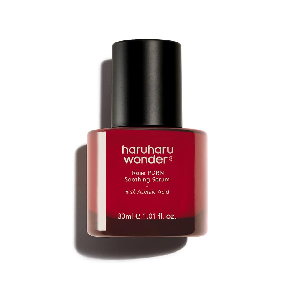 HARUHARU Wonder Rose PDRN Serum en bote, calmante para piel sensible y equilibrada.