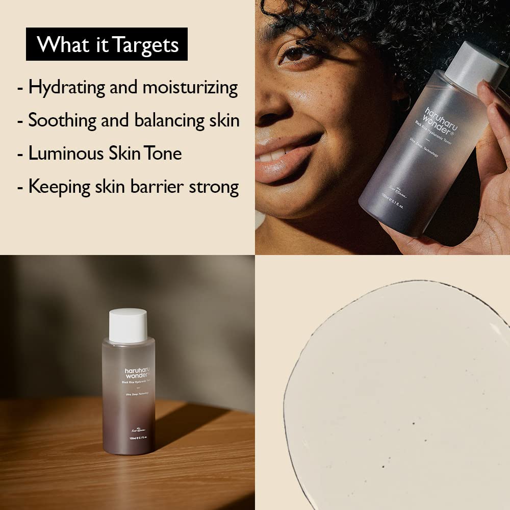 HARUHARU Wonder Toner frasco con dispensador para dosificación precisa.