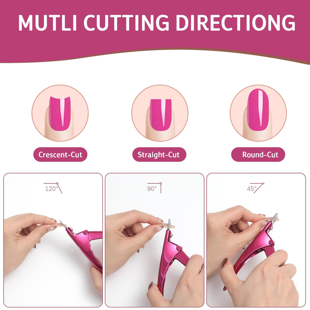 Hasakhi corta uñas acrílicas ajustable para forma de uñas, resultados profesionales en casa.