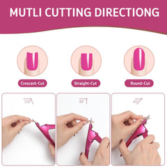 Hasakhi corta uñas acrílicas ajustable para forma de uñas, resultados profesionales en casa.