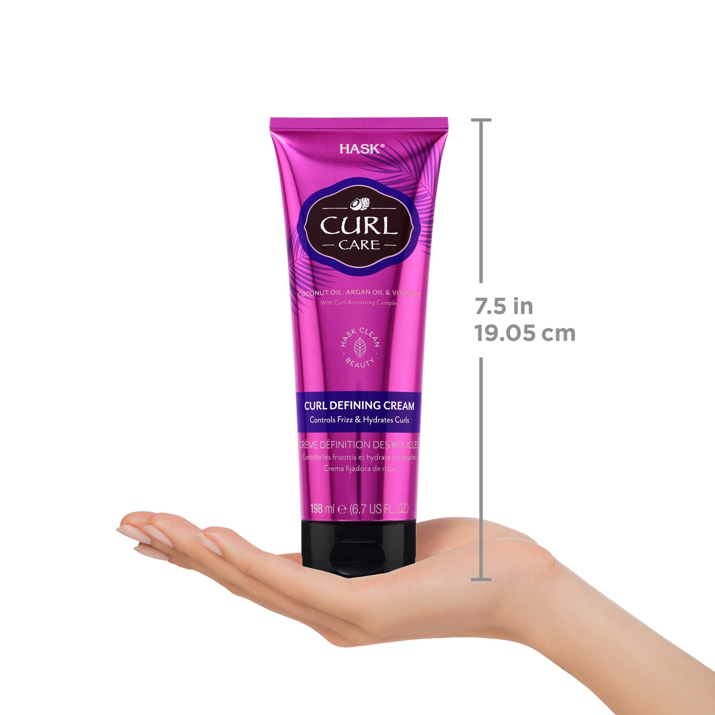 HASK aplicación-crema-rizos-húmedos facilita peinado y definición.