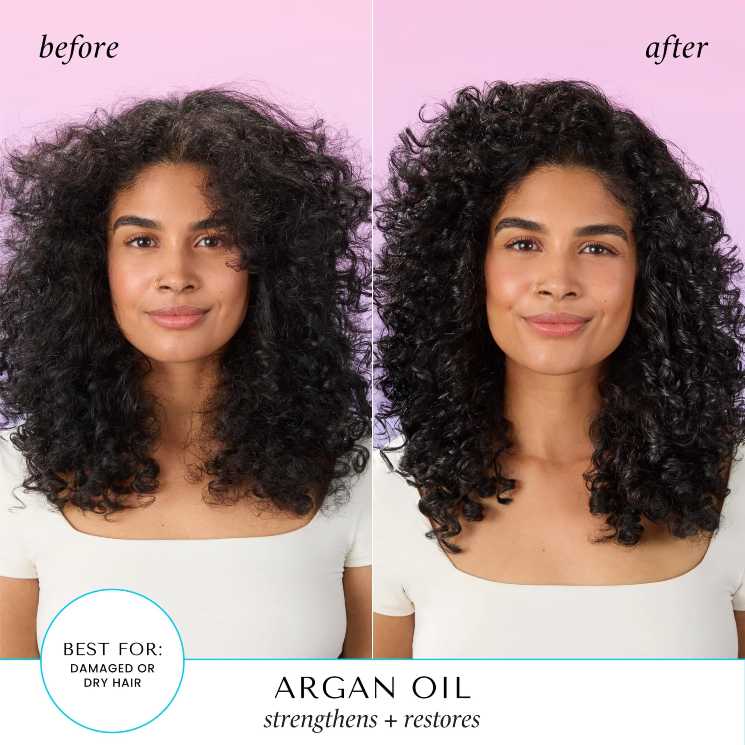 Aplicación en cabello húmedo con aceite reparador de argán HASK para acabado suave.