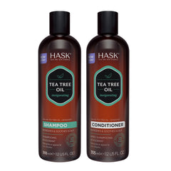 HASK champú de árbol de té y romero en botella, aroma vigorizante para el cabello.