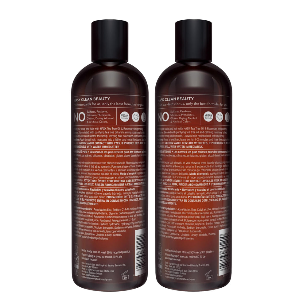 HASK kit sin sulfatos y sin parabenos, cuidado suave diario.