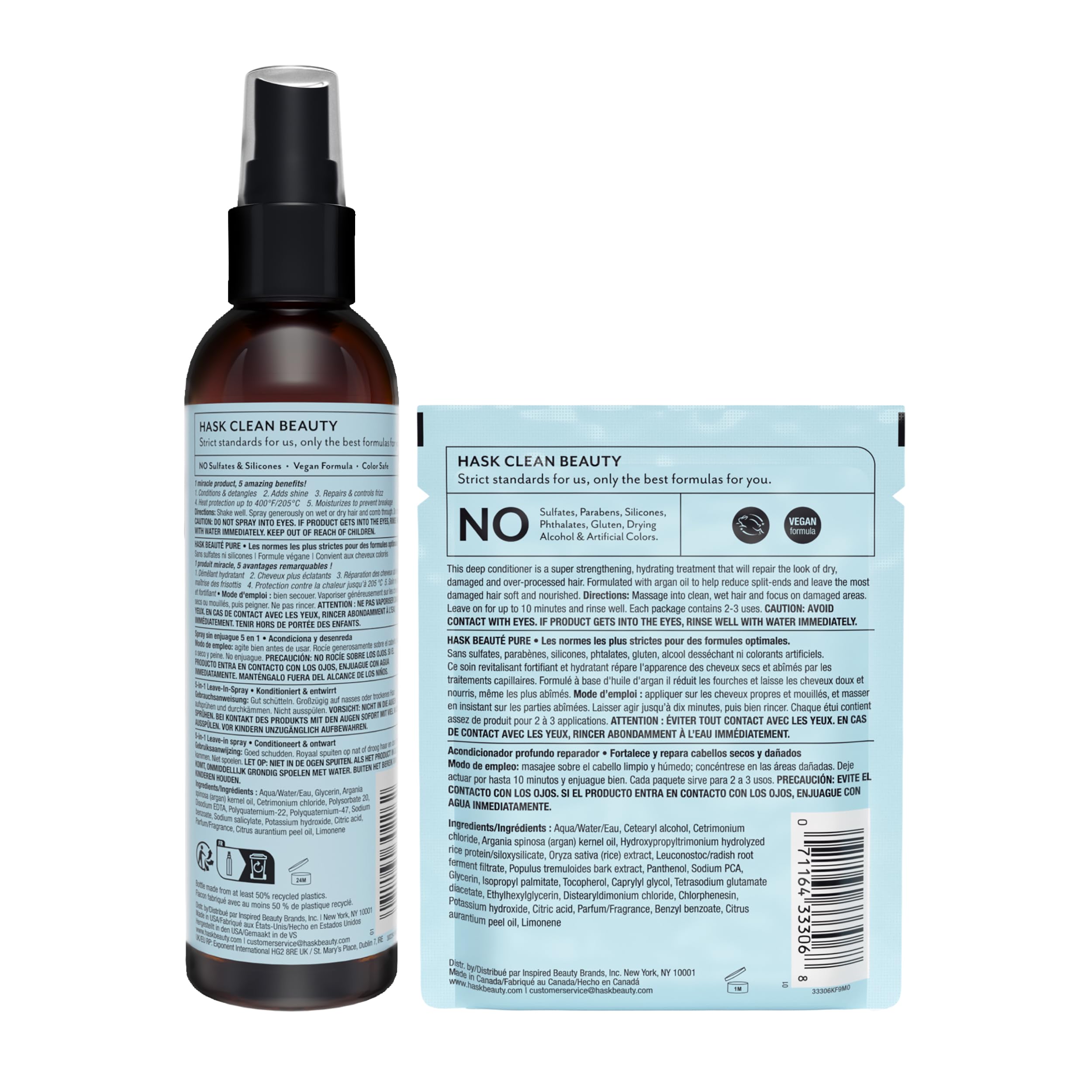 HASK Argan Oil Repairing Deep Conditioner Packette image highlighting nourishment.