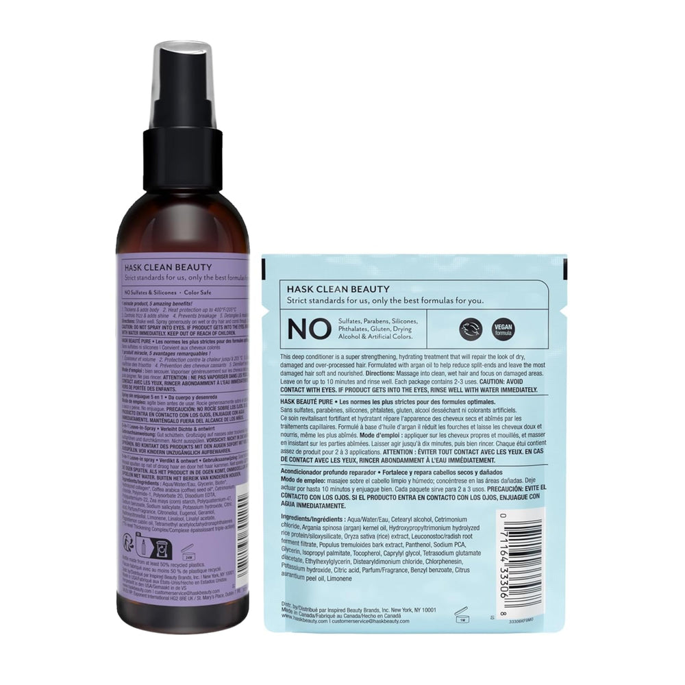 HASK Argan oil ingredients list hints at omega-rich nourishment.