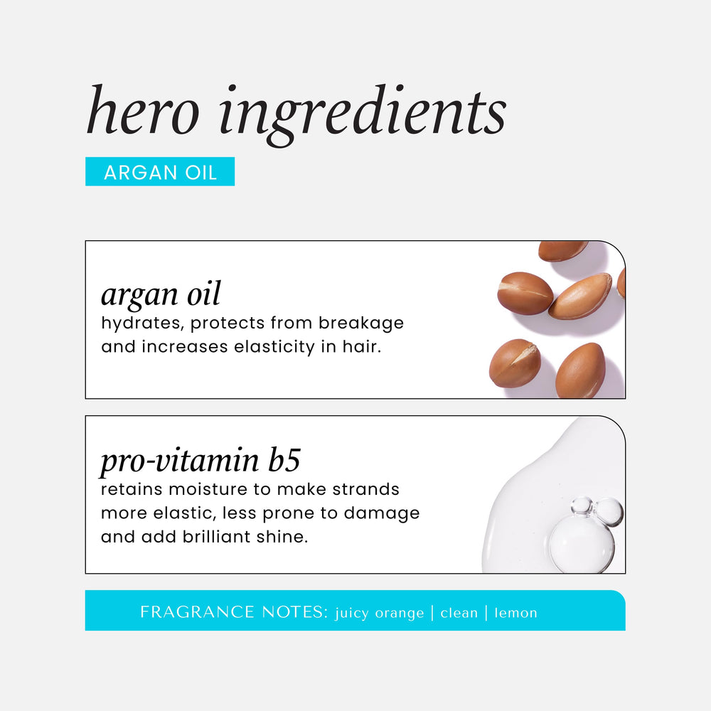 HASK textura suave del cabello gracias al reparador de argán para brillo natural.