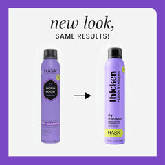 HASK Biotin Boost champú seco, dos botellas en pack para refrescar entre lavados
