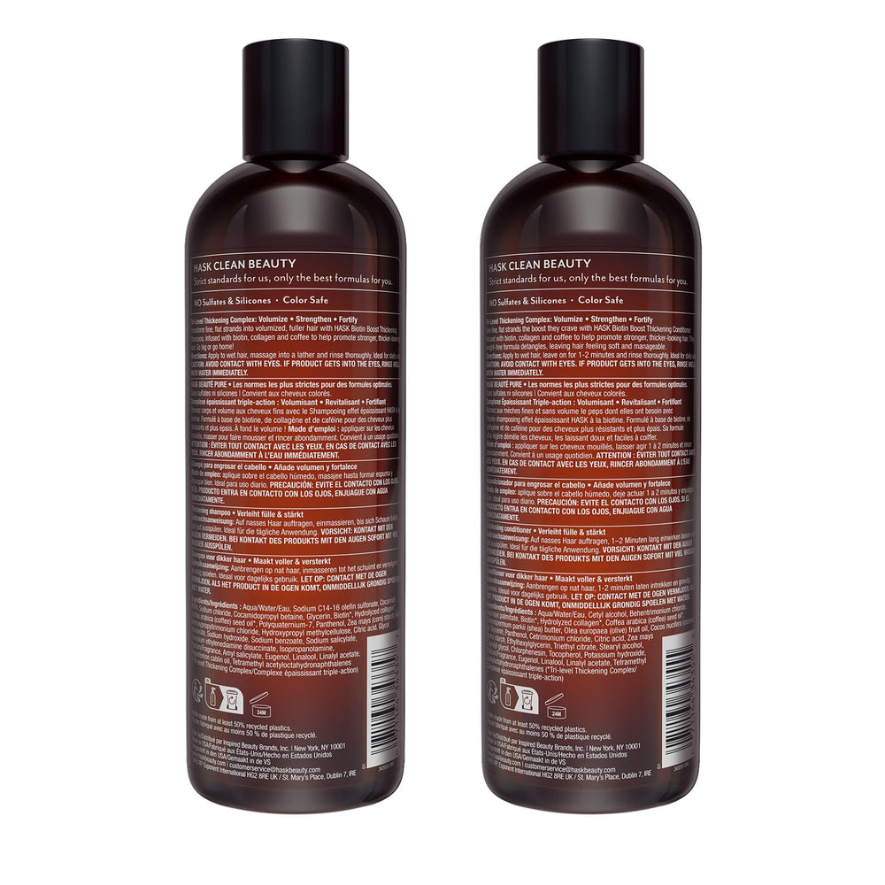 Uso diario con HASK Biotin Boost para volumen y cuerpo.