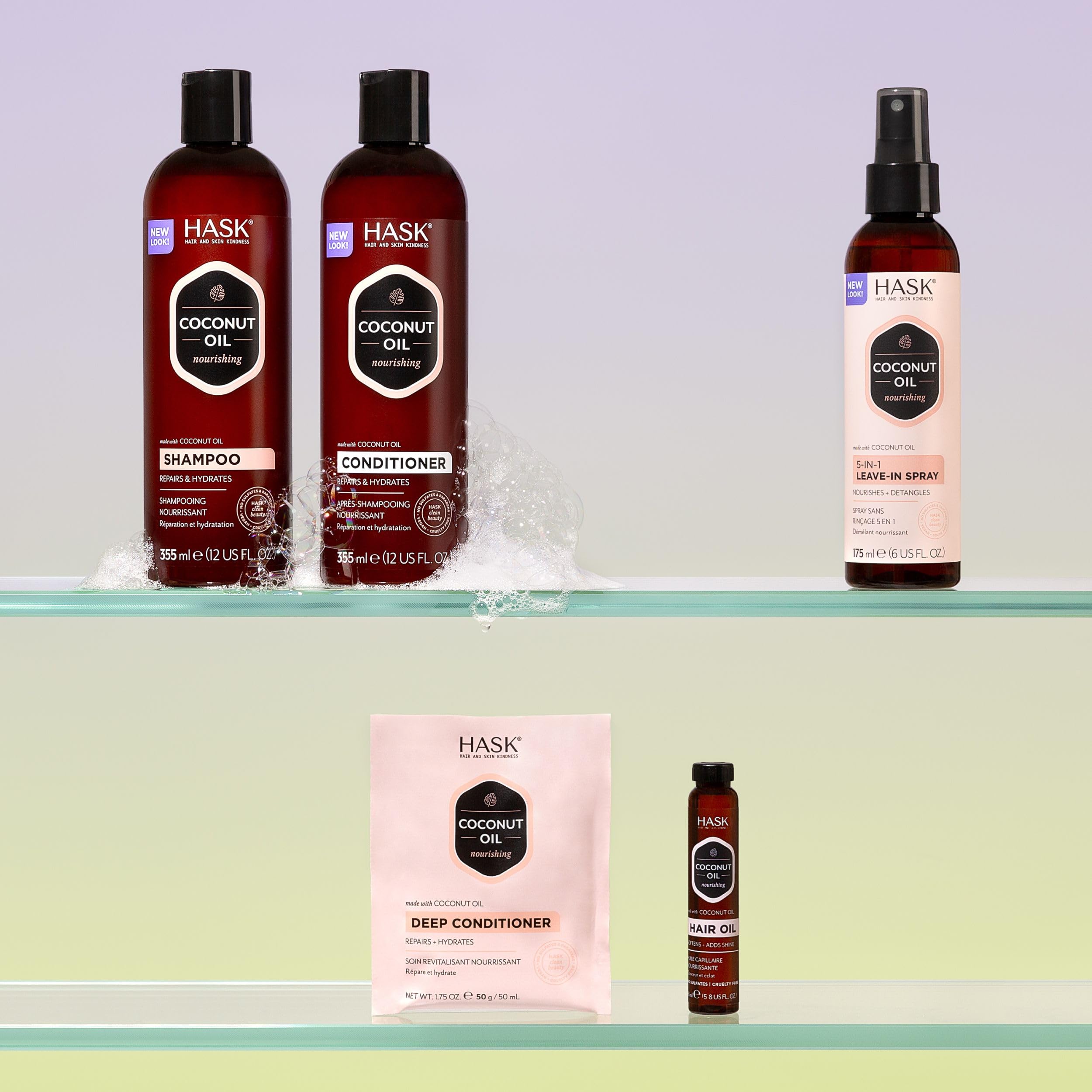 Brillo suave del cabello con HASK: cuidado completo para todo tipo de cabello.