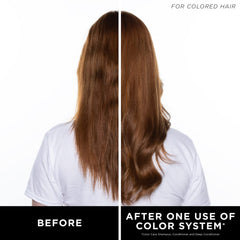 Acondicionador HASK para color: envase compacto desenreda y suaviza.