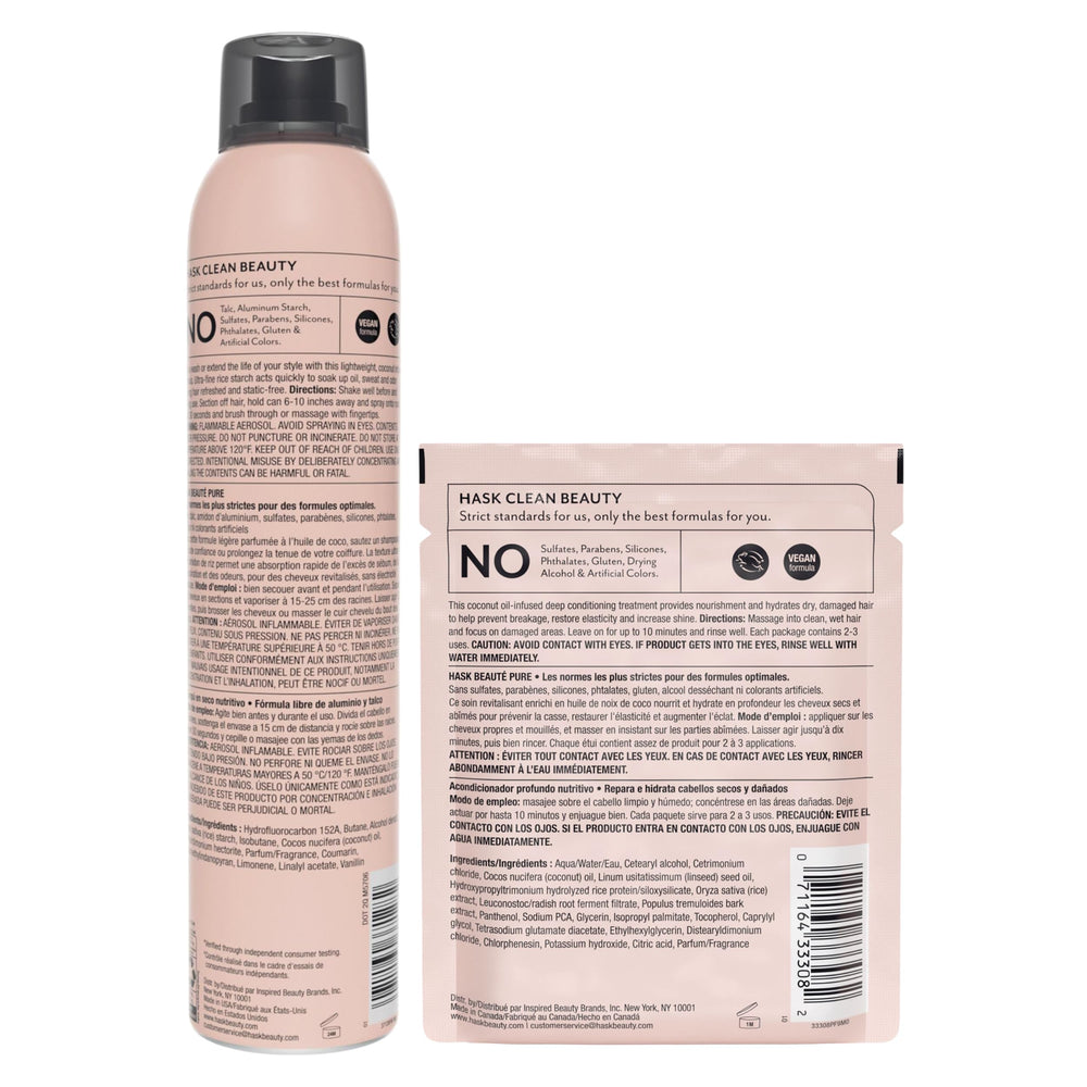 Cuidado para color libre de sulfatos de HASK: fórmula suave para cabellos teñidos.