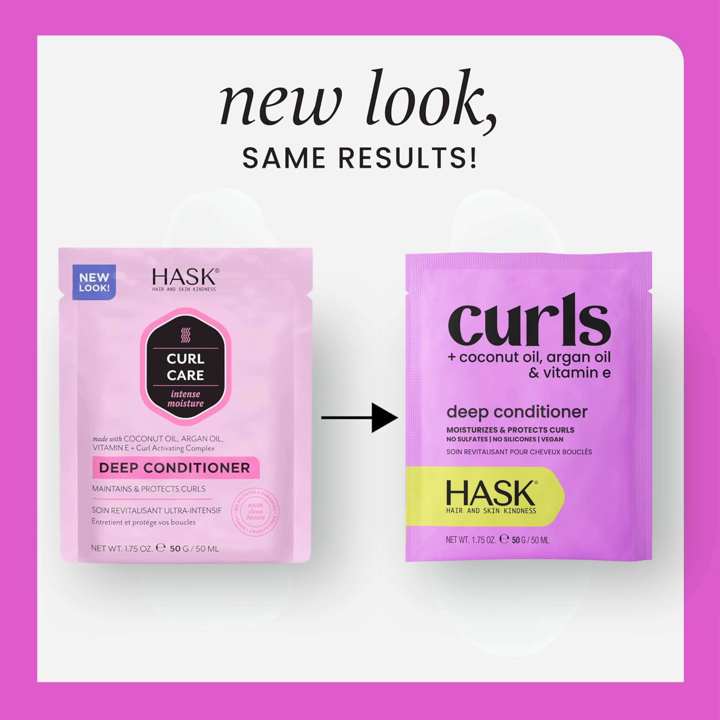 HASK Curl Care textura cremosa, cabello suave y nutrido tras uso.