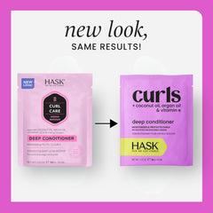HASK Curl Care textura cremosa, cabello suave y nutrido tras uso.