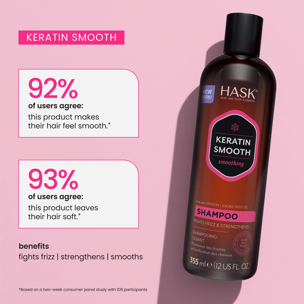 HASK Keratin Smoothing Conditioner con textura cremosa para cabello manejable