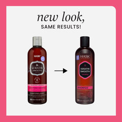 HASK Keratin Smoothing Conditioner en botella de 12 oz para cabello suave
