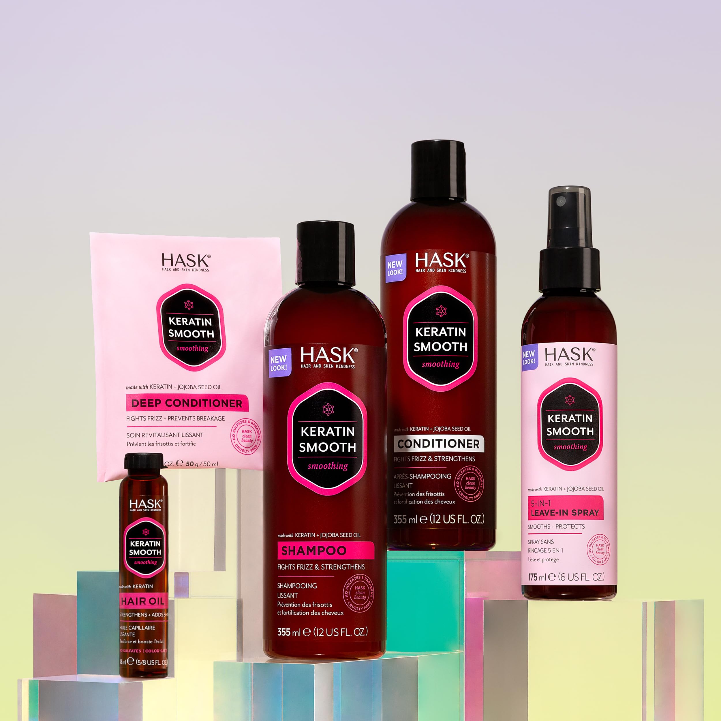 HASK Keratin Smoothing Fórmula libre de sulfatos y parabenos